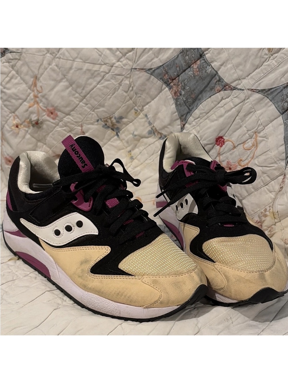 Saucony Grid 9000 Black Cream Purple PB&J Mens Sneakers S70077-43